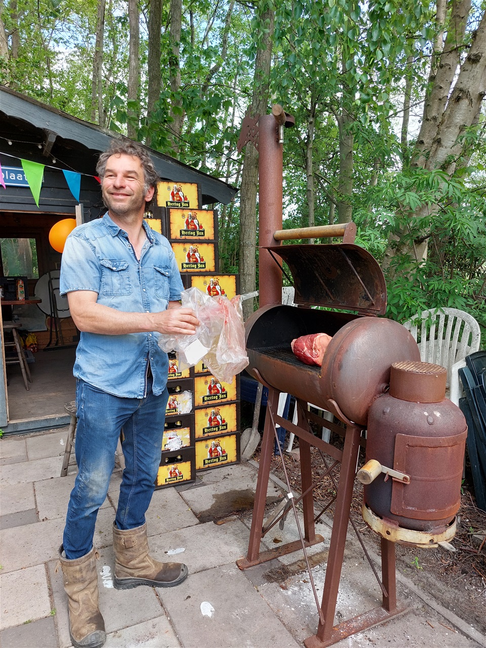 De eerste Schotse Hooglander op de bbq